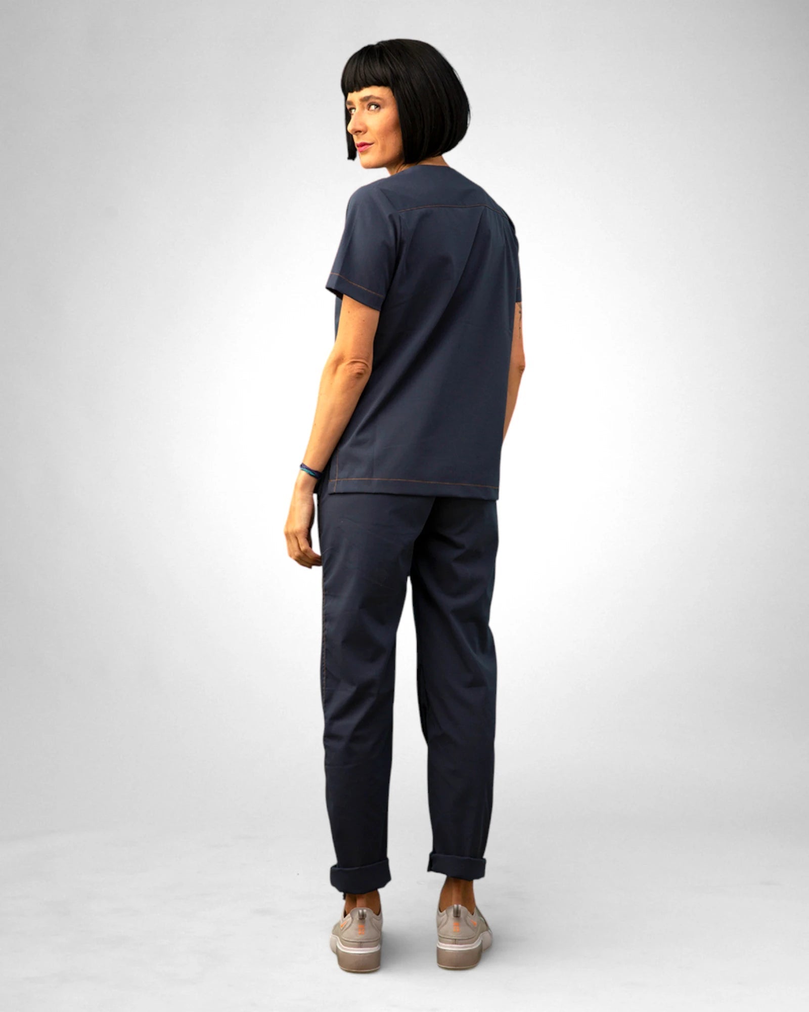 Scrub Slim I Azul Denin + Caramelo - HOLI