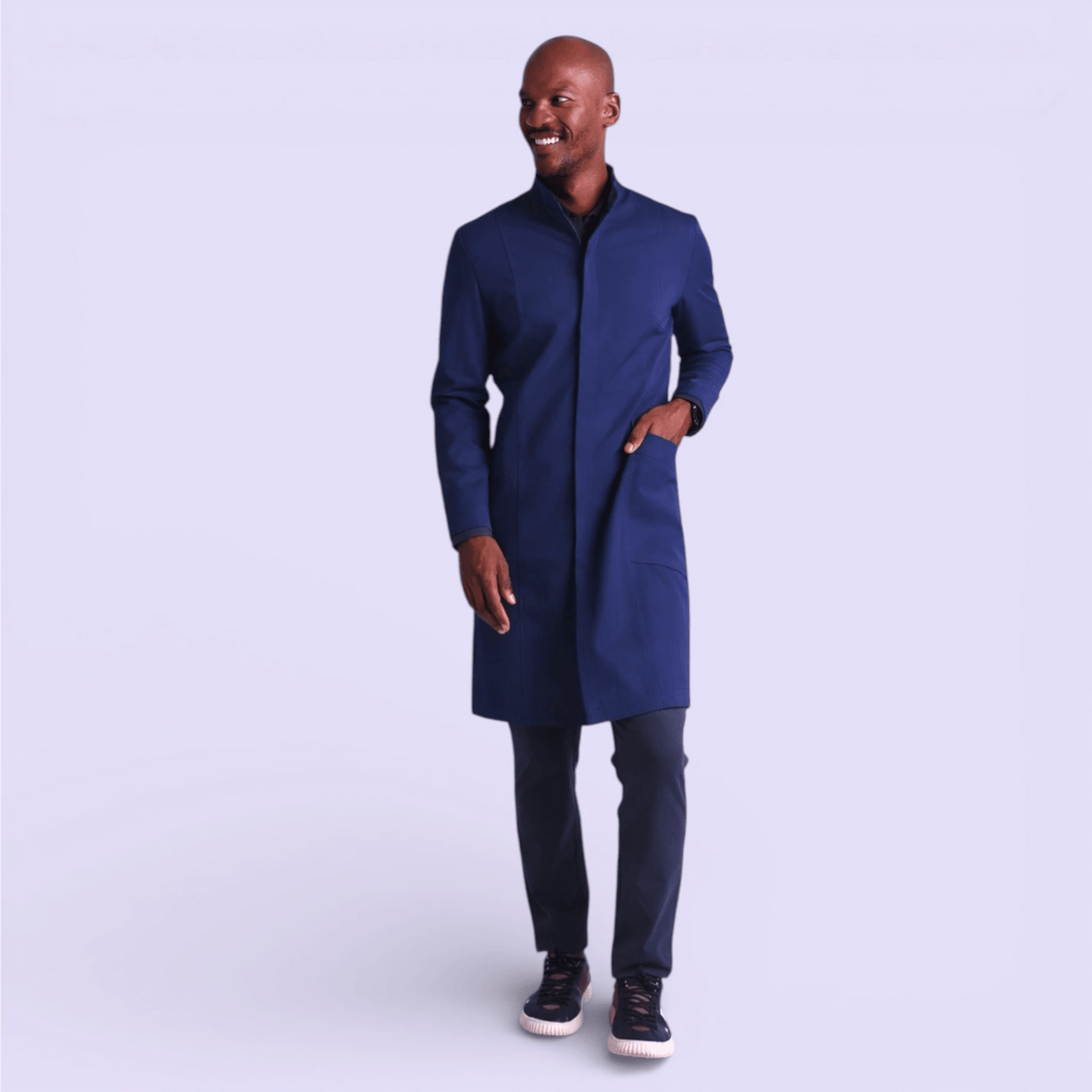 Jaleco Lino I Azul Marinho