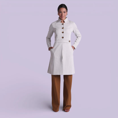 Jaleco Paola I Marfim + Café - HOLI