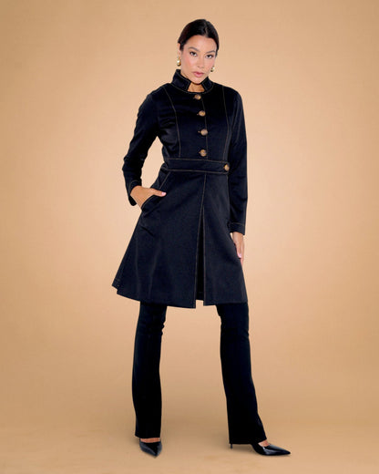 Jaleco Paola I Preto + Caramelo - HOLI