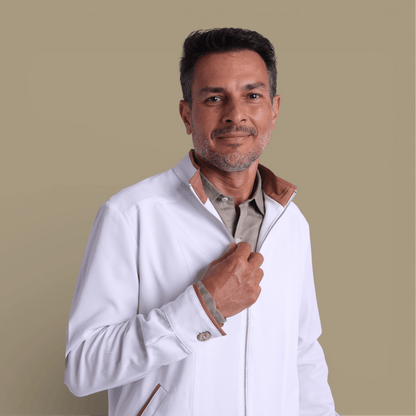 Jaqueta MF I Branco + Caramelo - HOLI