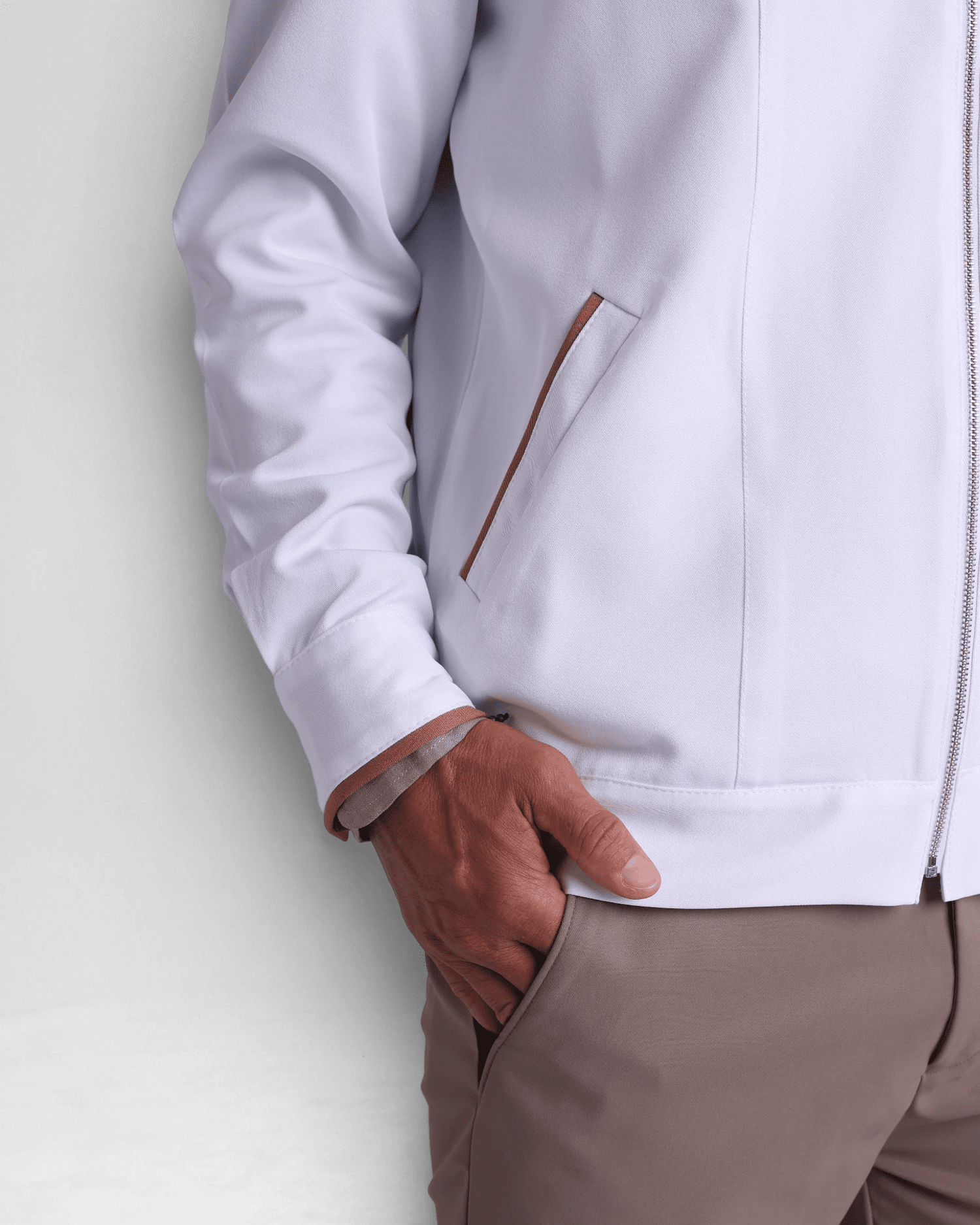 Jaqueta MF I Branco + Caramelo - HOLI