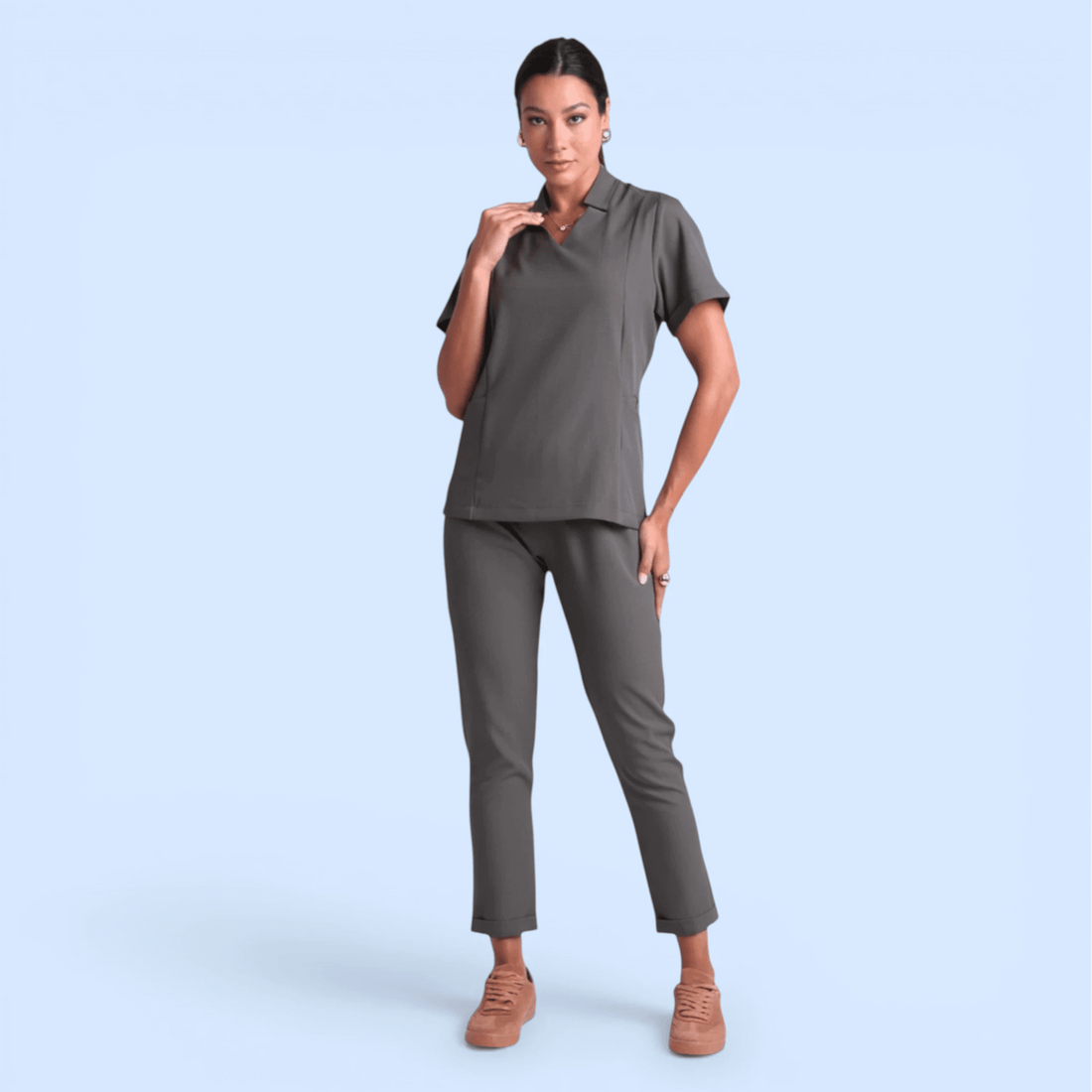 Scrub Dani I Cinza Escuro