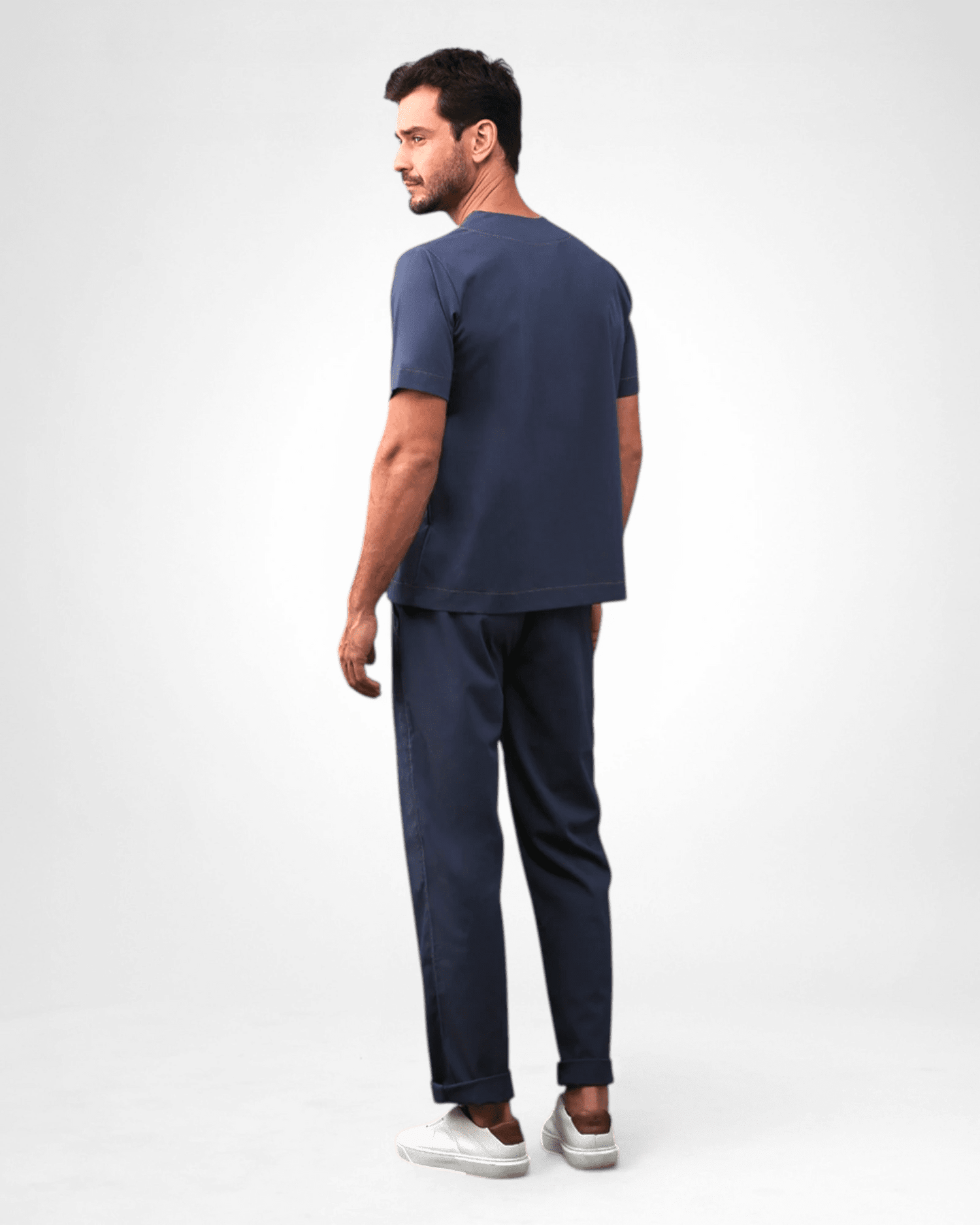 Scrub [M] Slim I Azul Denin + Caramelo - HOLI