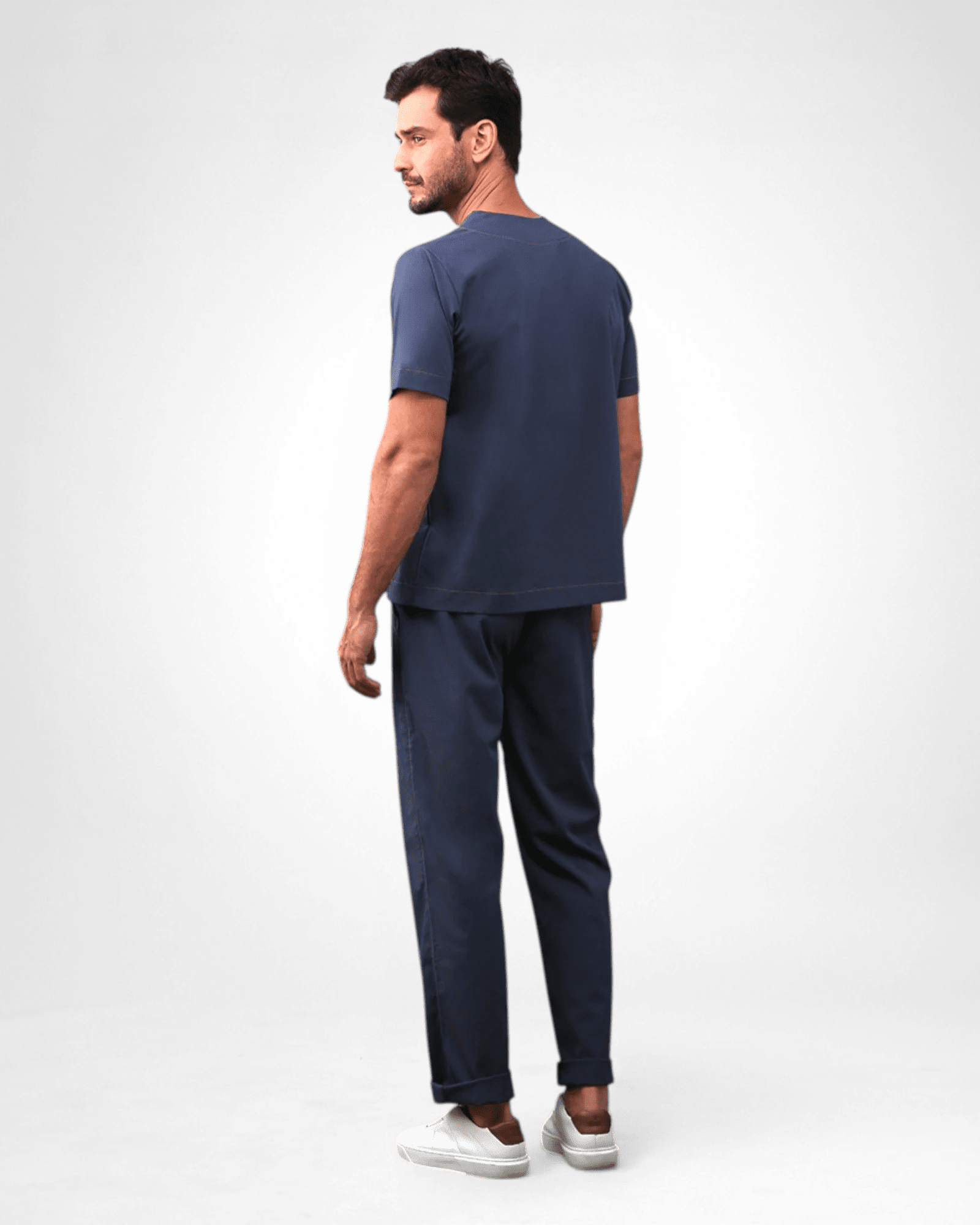 Scrub [M] Slim I Azul Denin + Caramelo - HOLI